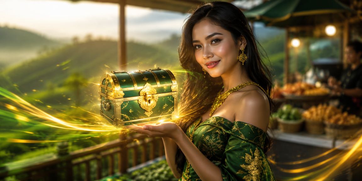 Model Vietnam berpose percaya diri di lingkungan casino betting modern